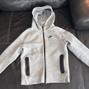 Nike Kids Light Gray Full-Zip Hoodie